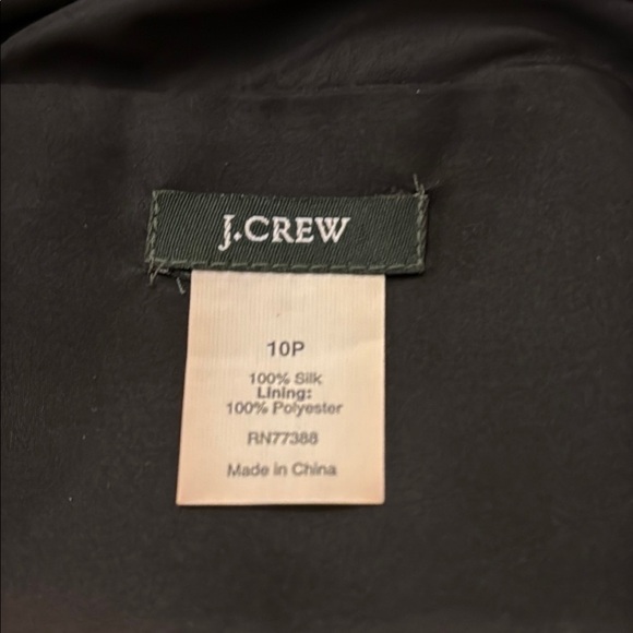 J. Crew Black 100% Silk V-Neck Midi Sundress - Picture 7 of 11